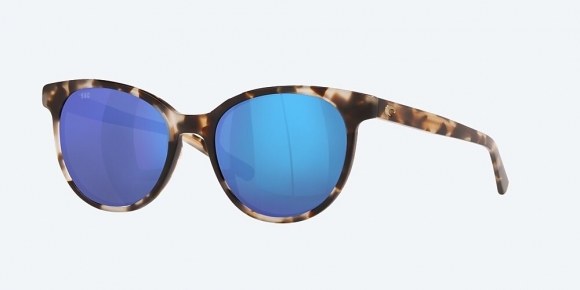 Costa Del Mar Isla - Shiny Tiger Cowrie - Blue Mirror Polarized Glass (580G)