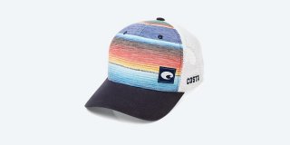 Costa Del Mar Baja Stripe Trucker - Blue