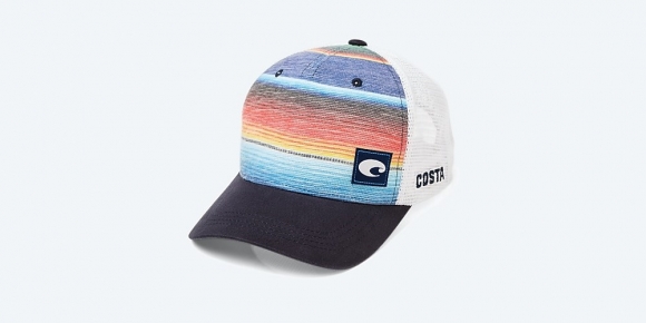 Costa Del Mar Baja Stripe Trucker - Blue