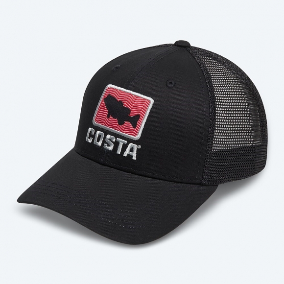 Costa Del Mar Bass Waves Trucker - Black