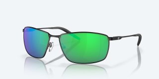 Costa Del Mar Turret - Matte Black - Green Mirror Polarized Polycarbonate (580P)