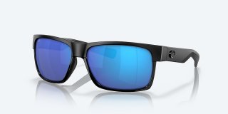 Costa Del Mar Half Moon - Shiny Black - Blue Mirror Polarized Glass (580G)