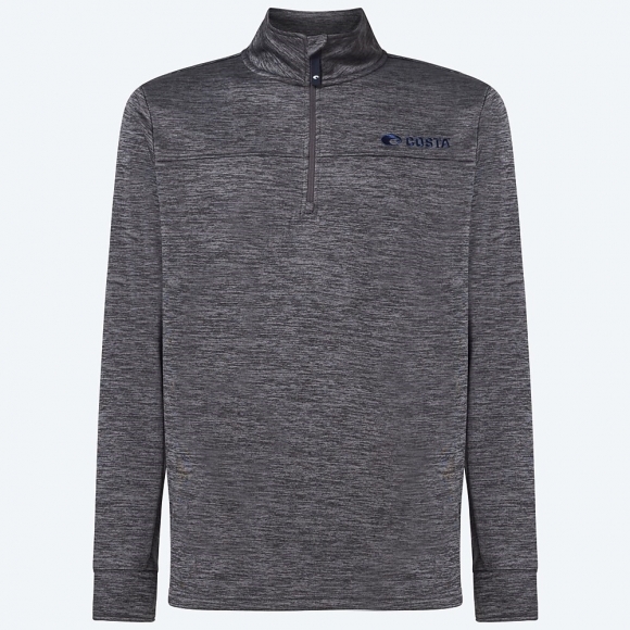 Costa Del Mar Harbor Quarter Zip - Black Heather