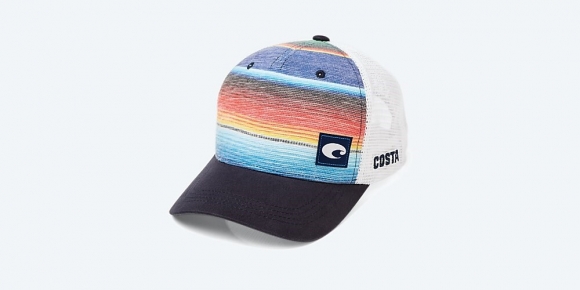 Costa Del Mar Baja Stripe Trucker - Blue