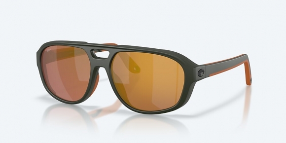 Costa Del Mar Street Heat - Matte Olive - Gold Mirror Polarized Polycarbonate (580P)