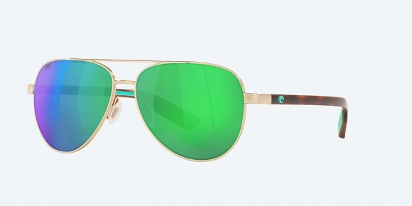 Costa Del Mar Peli - Brushed Gold - Green Mirror Polarized Polycarbonate (580P)