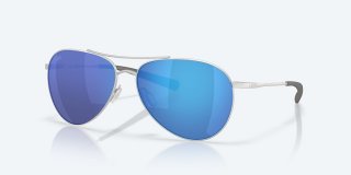 Costa Del Mar Piper - Satin Silver - Blue Mirror Polarized Glass (580G)