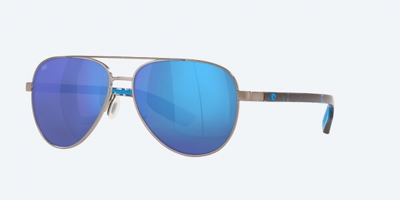 Costa Del Mar Peli - Brushed Gunmetal - Blue Mirror Polarized Glass (580G)