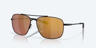 Costa Del Mar Canaveral - Satin Black - Gold Mirror Polarized Glass (580G)