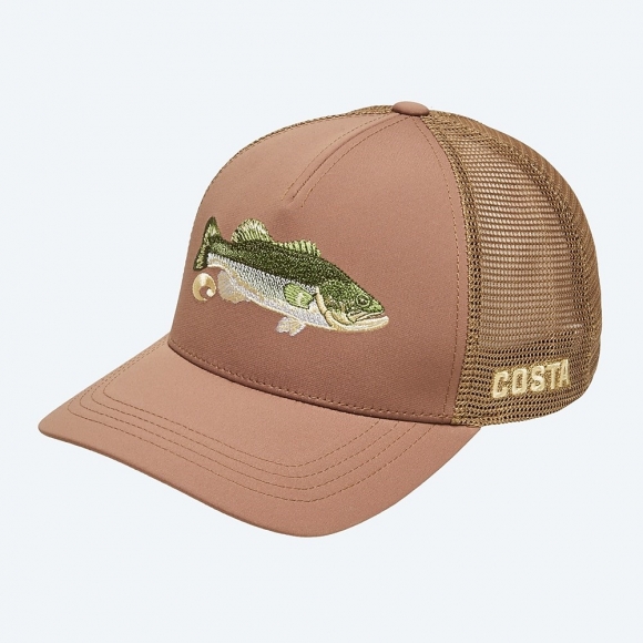 Costa Del Mar Bass Stitched Trucker - Working Brown