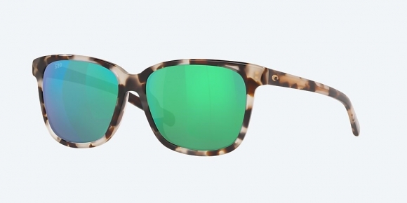 Costa Del Mar May - Shiny Tiger Cowrie - Green Mirror Polarized Glass (580G)