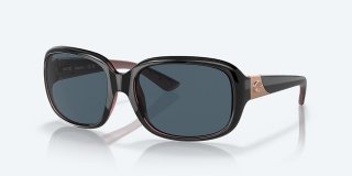 Costa Del Mar Gannet - Shiny Black/Hibiscus - Gray Polarized Polycarbonate (580P)