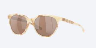 Costa Del Mar Isla - Shiny Seashell - Copper Silver Mirror Polarized Glass (580G)