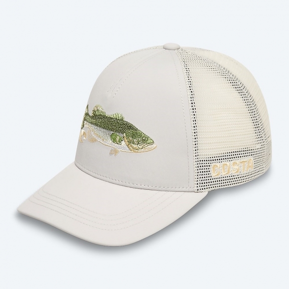 Costa Del Mar Bass Stitched Trucker - Cool Grey