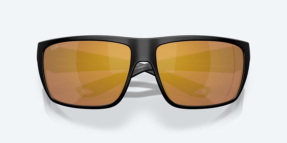 Costa Del Mar Fly Line - Matte Black - Gold Mirror Polarized Glass (580G)