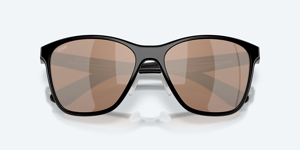 Costa Del Mar Luna Nueva - Black - Copper Silver Mirror Polarized Glass (580G)