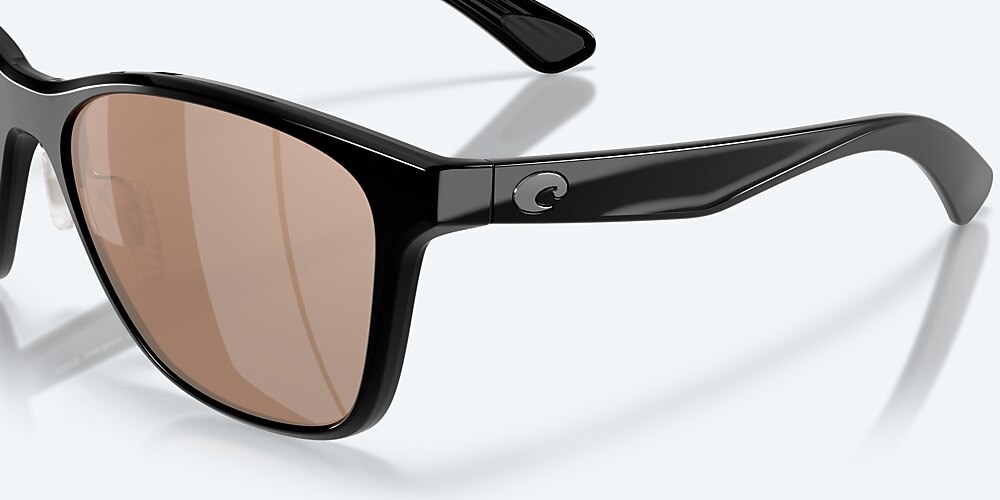 Costa Del Mar Luna Nueva - Black - Copper Silver Mirror Polarized Glass (580G)
