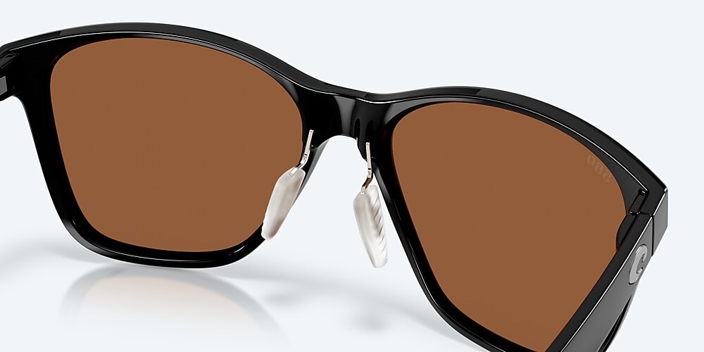Costa Del Mar Luna Nueva - Black - Copper Silver Mirror Polarized Glass (580G)