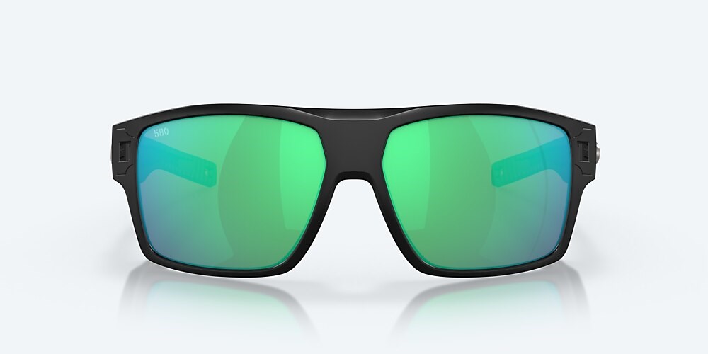 Costa Del Mar Diego - Matte Black - Green Mirror Polarized Glass (580G)