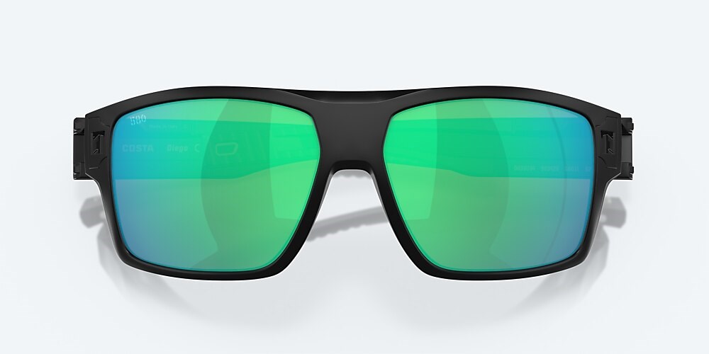 Costa Del Mar Diego - Matte Black - Green Mirror Polarized Glass (580G)