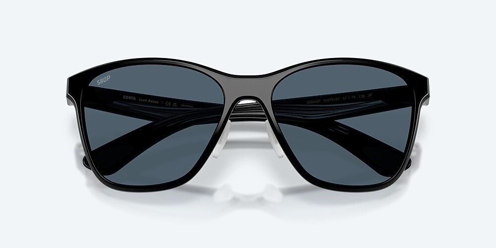Costa Del Mar Luna Nueva - Black - Gray Polarized Polycarbonate (580P)