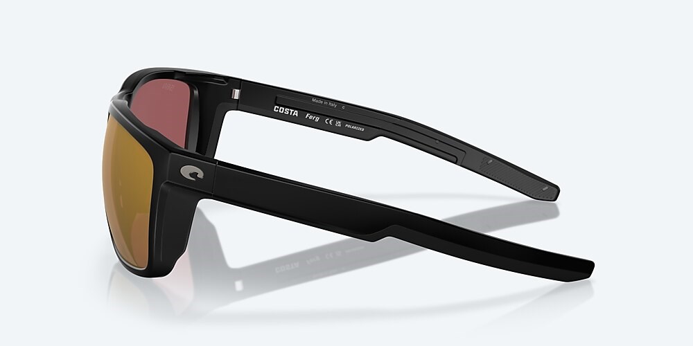 Costa Del Mar Ferg - Matte Black - Gold Mirror Polarized Glass (580G)