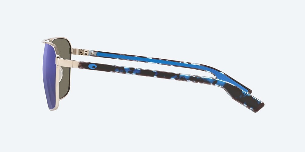 Costa Del Mar Wader - Brushed Silver - Blue Mirror Polarized Glass (580G)