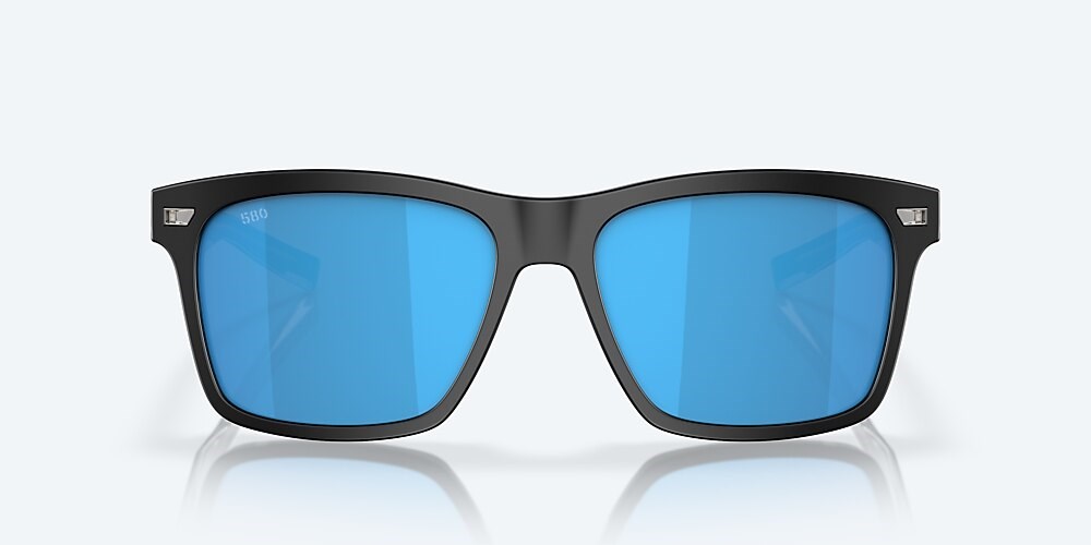 Costa Del Mar Aransas - Matte Black - Blue Mirror Polarized Glass (580G)