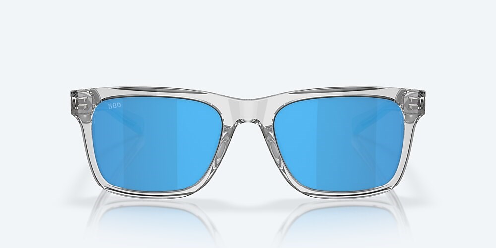 Costa Del Mar Tybee - Shiny Light Gray Crystal - Blue Mirror Polarized Glass (580G)