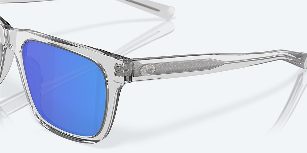 Costa Del Mar Tybee - Shiny Light Gray Crystal - Blue Mirror Polarized Glass (580G)