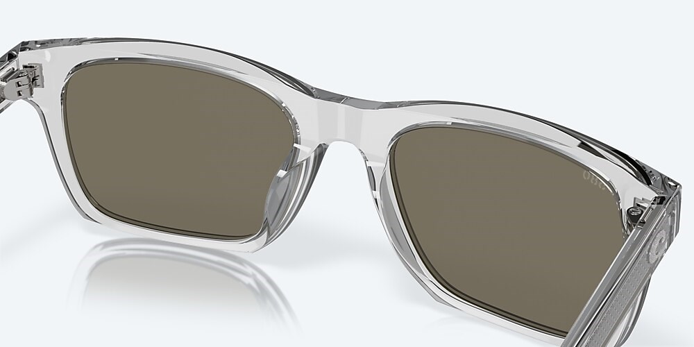 Costa Del Mar Tybee - Shiny Light Gray Crystal - Blue Mirror Polarized Glass (580G)