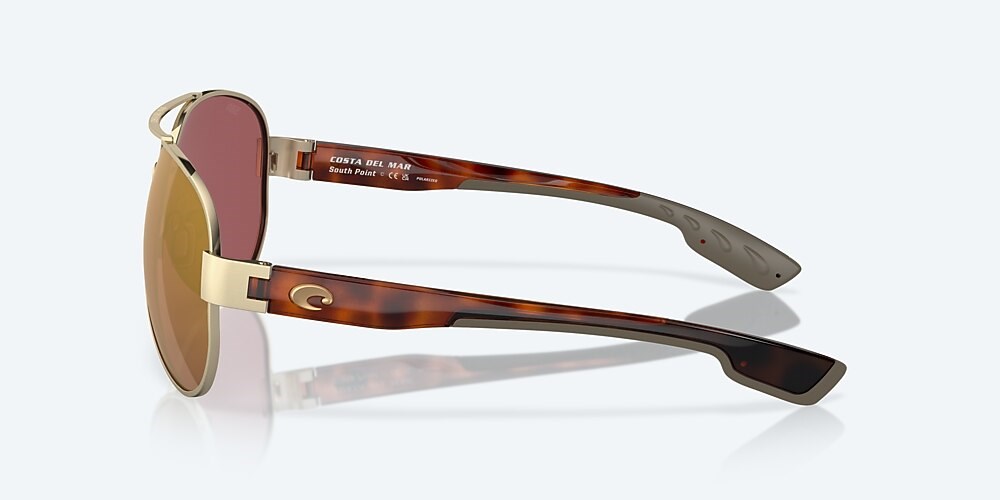 Costa Del Mar South Point - Brushed Gold - Gold Mirror Polarized Glass (580G)