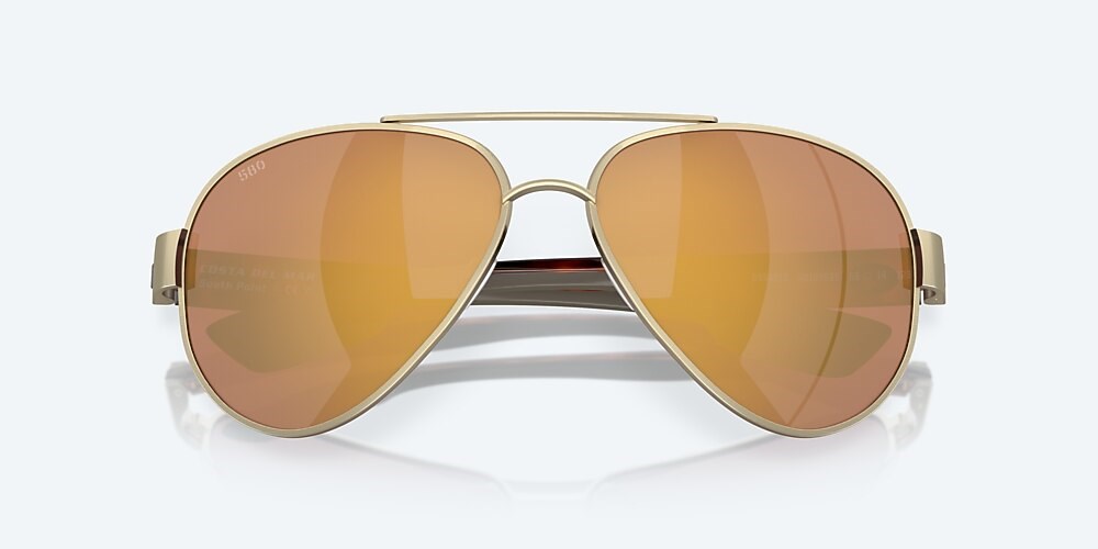 Costa Del Mar South Point - Brushed Gold - Gold Mirror Polarized Glass (580G)