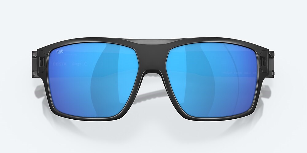 Costa Del Mar Diego - Matte Black - Blue Mirror Polarized Glass (580G)