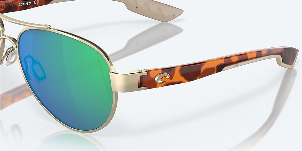 Costa Del Mar Loreto - Rose Gold - Green Mirror Polarized Polycarbonate (580P)