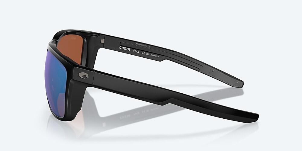 Costa Del Mar Ferg - Matte Black - Green Mirror Polarized Glass (580G)