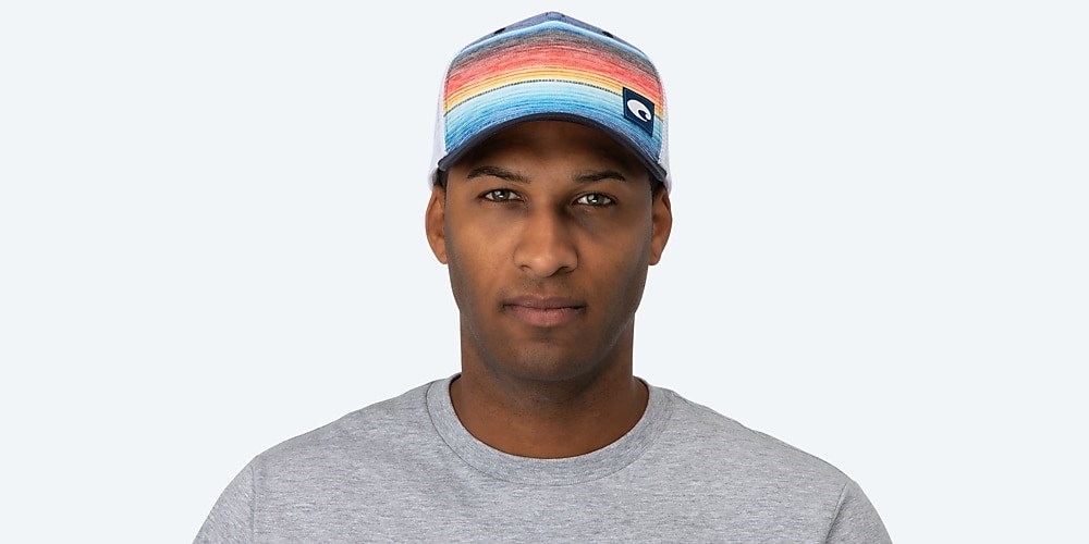 Costa Del Mar Baja Stripe Trucker - Blue