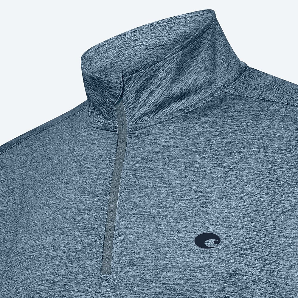 Costa Del Mar Voyager Quarter-Zip Pullover - Heather Heron Blue