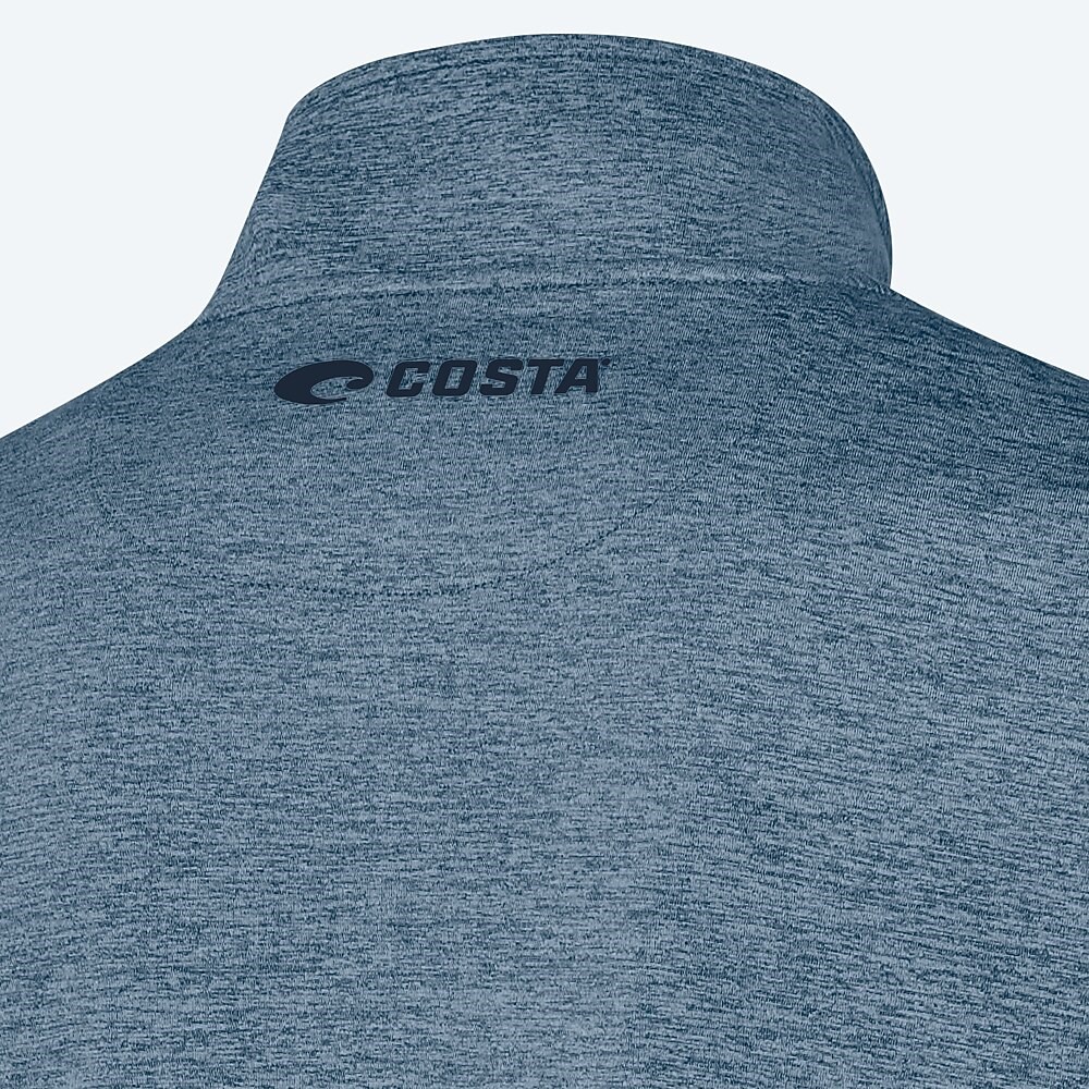 Costa Del Mar Voyager Quarter-Zip Pullover - Heather Heron Blue
