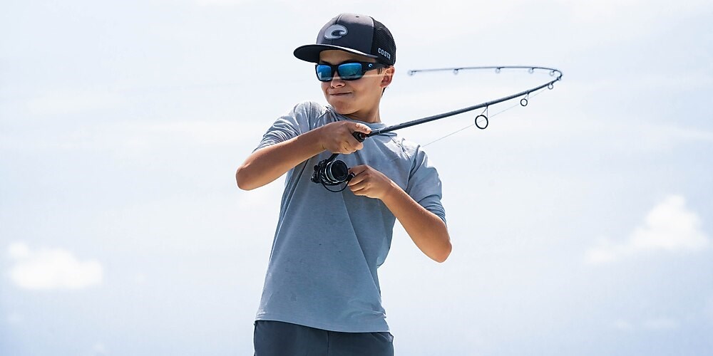 Costa Del Mar Schoolie - Matte Tiger Shark - Blue Mirror Polarized Polycarbonate (580P)
