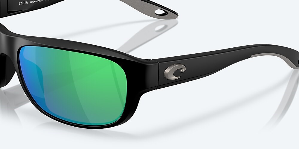 Costa Del Mar Clipperton - Matte Black - Green Mirror Polarized Polycarbonate (580P)