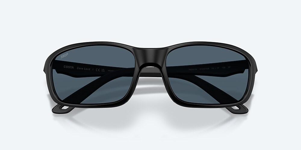 Costa Del Mar Brine II - Matte Black - Gray Polarized Polycarbonate (580P)