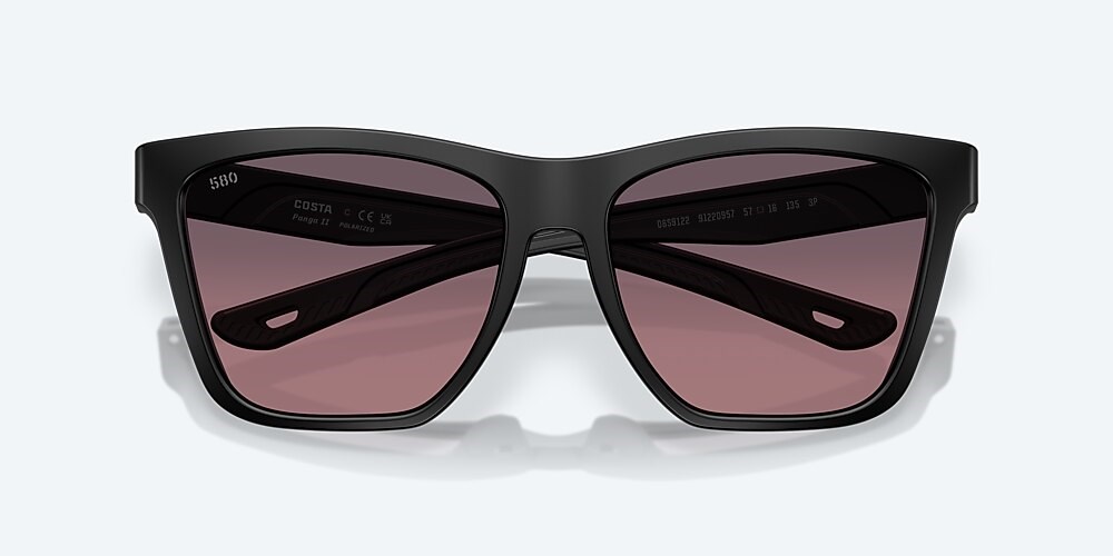 Costa Del Mar Panga II - Matte Black - Rose Gradient Polarized Glass (580G)