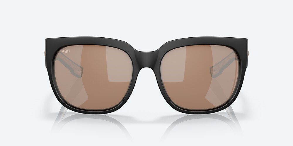 Costa Del Mar Waterwoman 2 - Matte Black - Copper Silver Mirror Polarized Glass (580G)