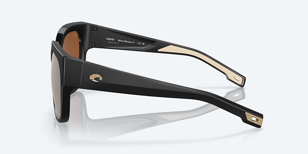 Costa Del Mar Waterwoman 2 - Matte Black - Copper Silver Mirror Polarized Glass (580G)
