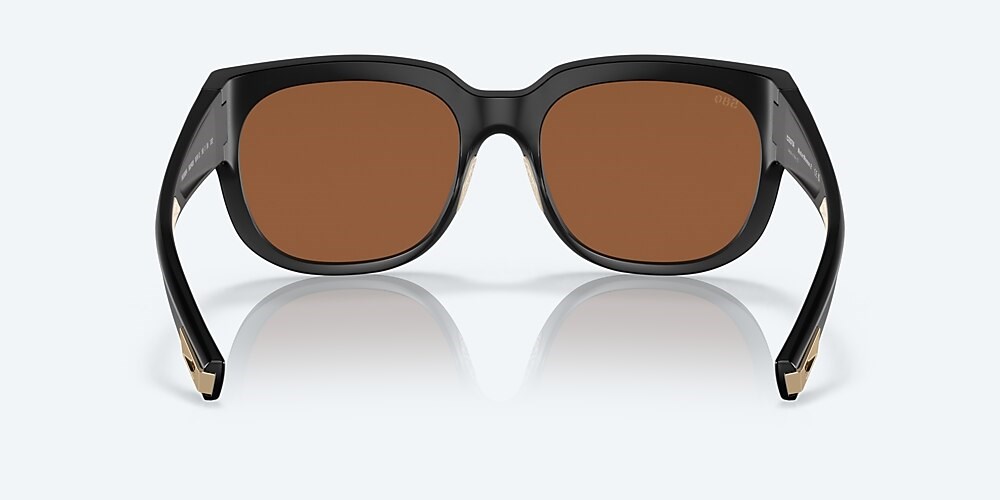 Costa Del Mar Waterwoman 2 - Matte Black - Copper Silver Mirror Polarized Glass (580G)