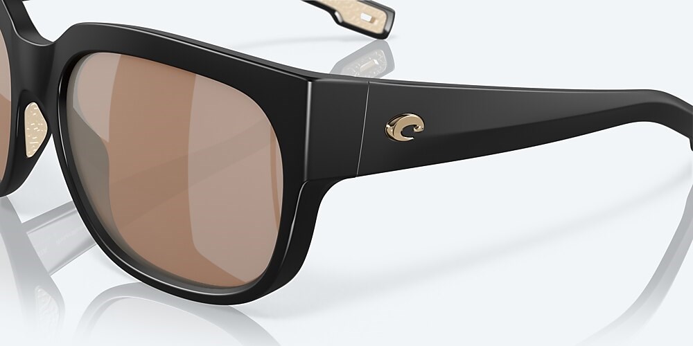 Costa Del Mar Waterwoman 2 - Matte Black - Copper Silver Mirror Polarized Glass (580G)
