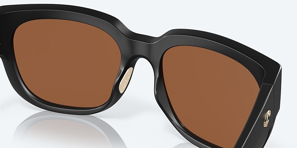 Costa Del Mar Waterwoman 2 - Matte Black - Copper Silver Mirror Polarized Glass (580G)