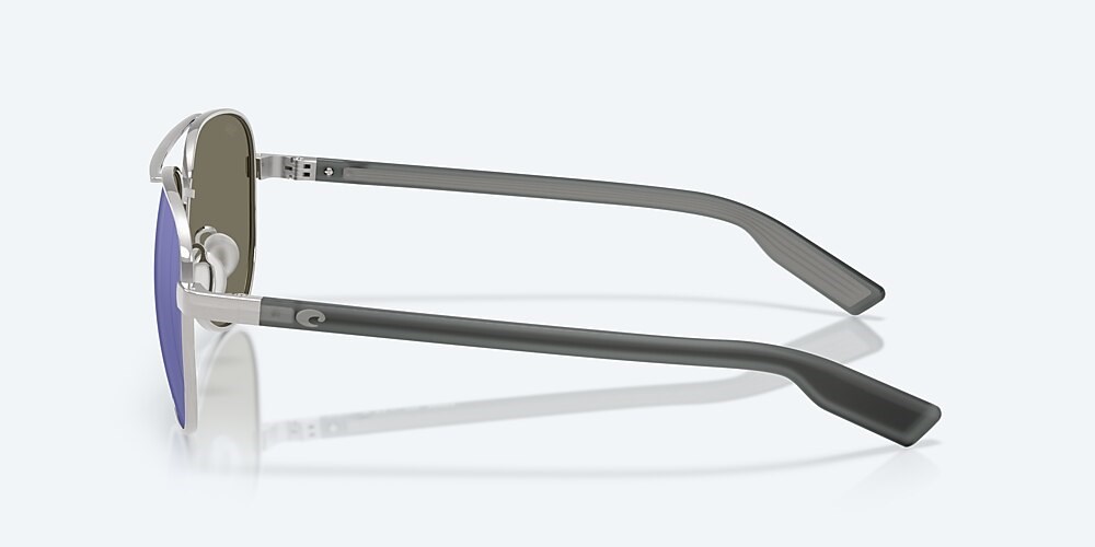 Costa Del Mar Peli - Brushed Silver - Blue Mirror Polarized Glass (580G)