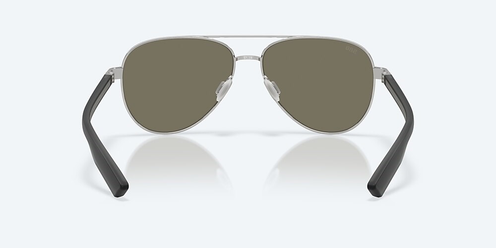 Costa Del Mar Peli - Brushed Silver - Blue Mirror Polarized Glass (580G)